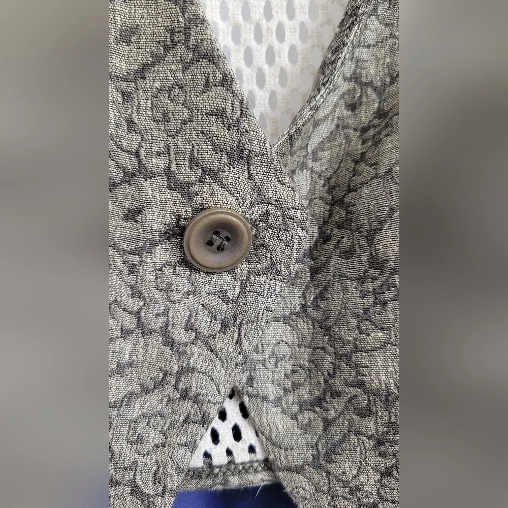 Guess Vintage Brown 1990s Cropped Button Vest | Size Medium - Picture 3 of 6